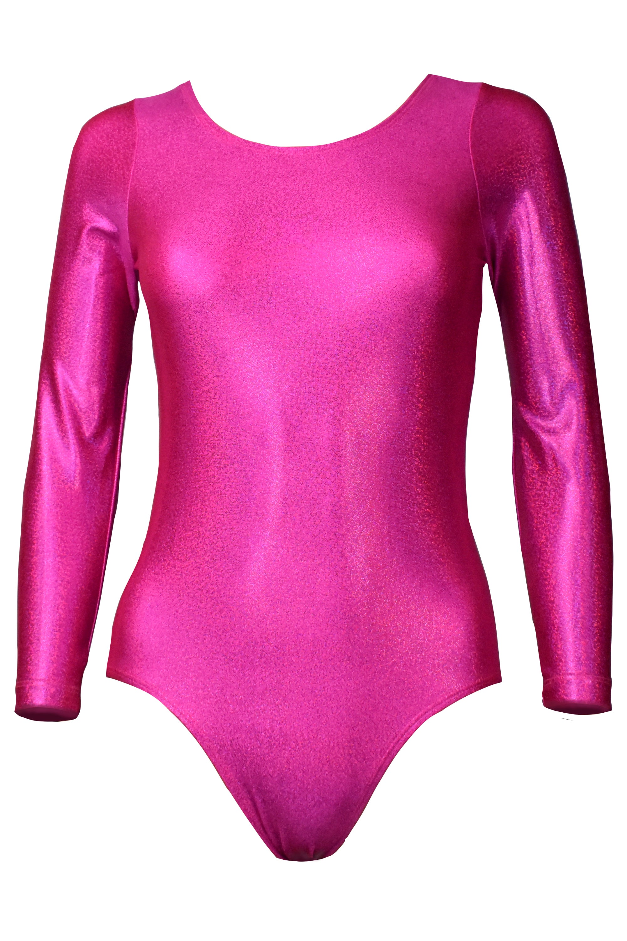 Sparkly Pink Jewel Long Sleeve Leotard Look-it Activewear Look