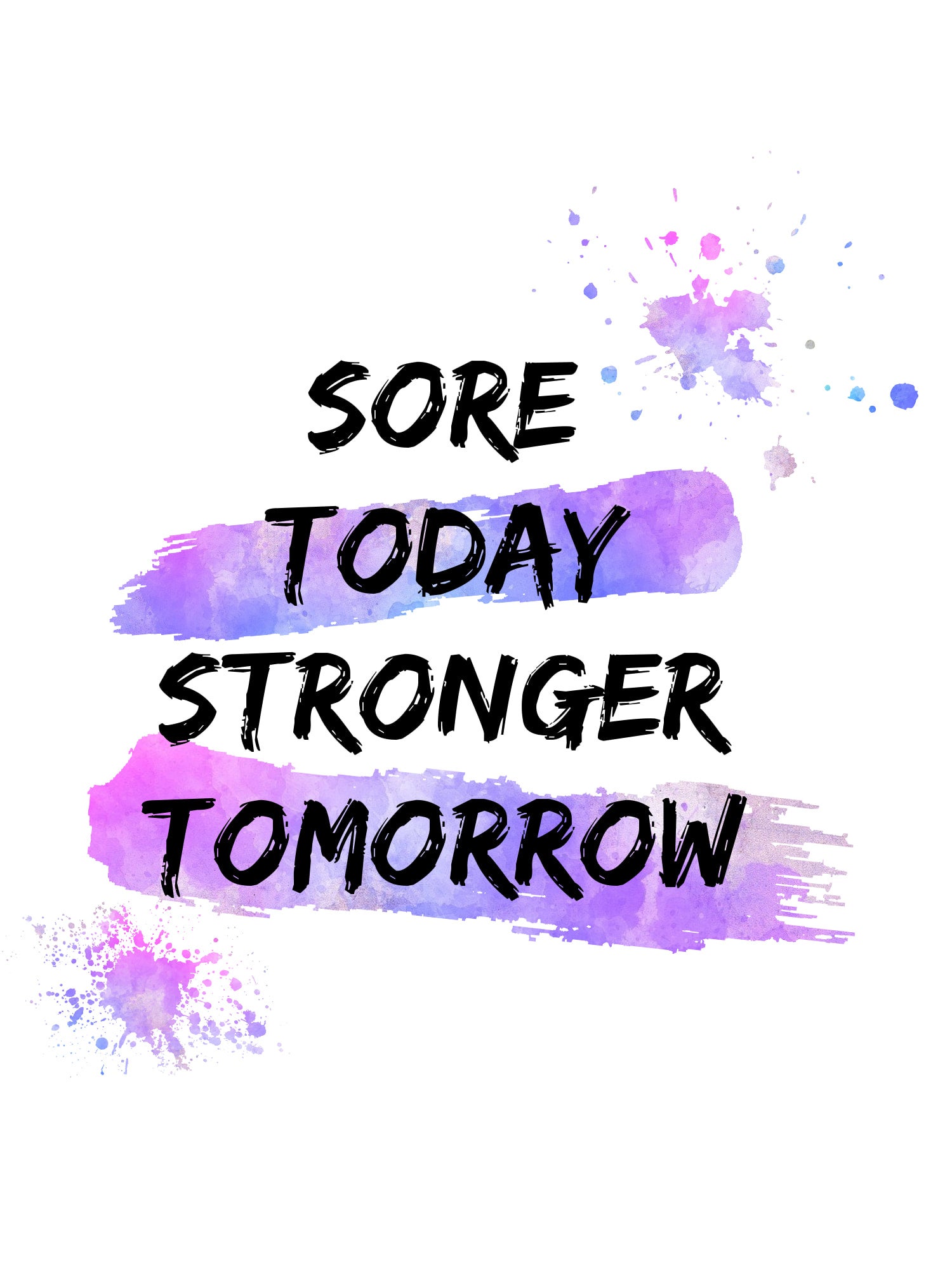 Sore Today Strong Tomorrow, sport, gym, fitness Water Bottle by