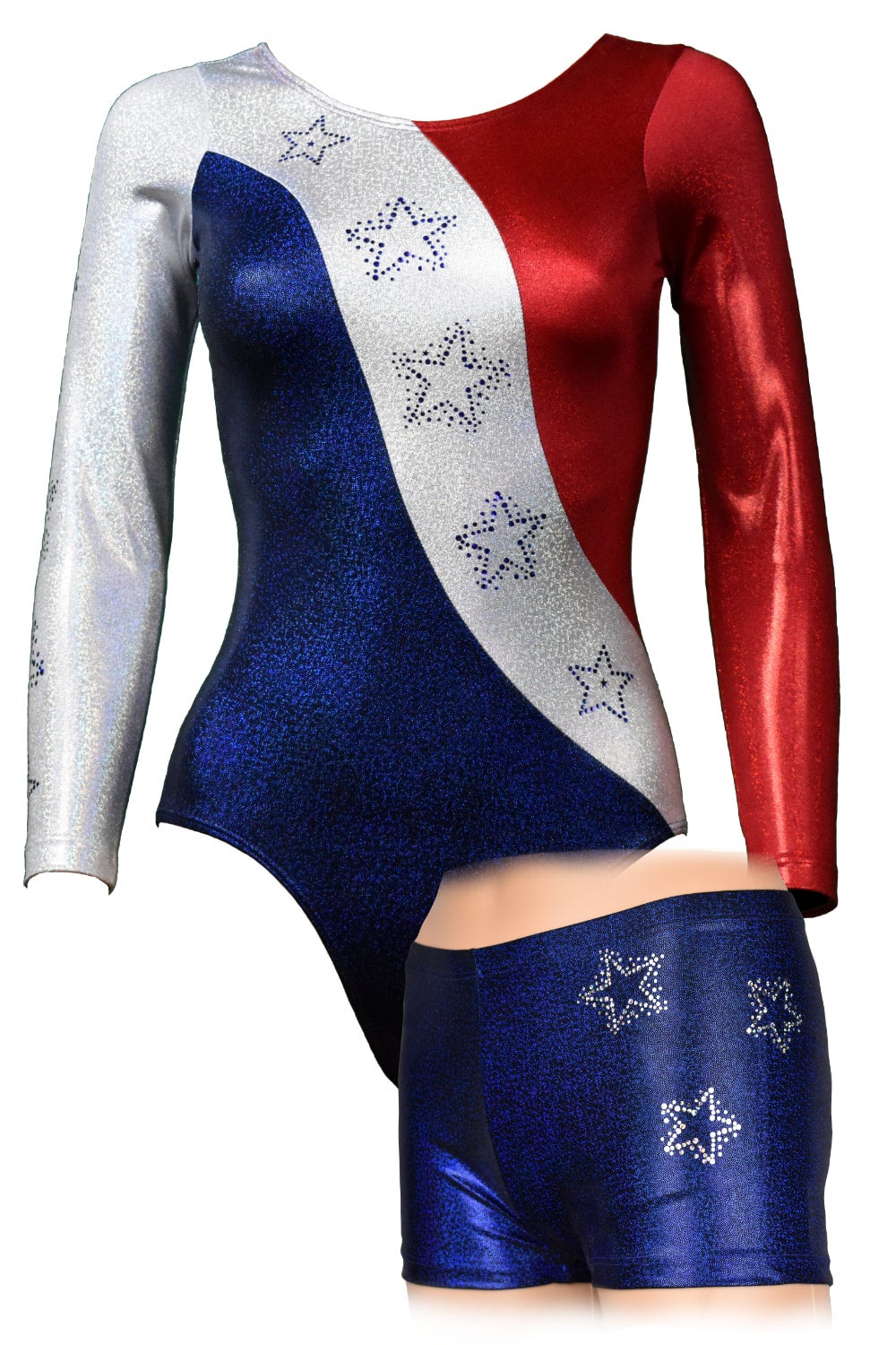 red-white-blue-long-sleeve-shorts-combo-look-it-activewear-look